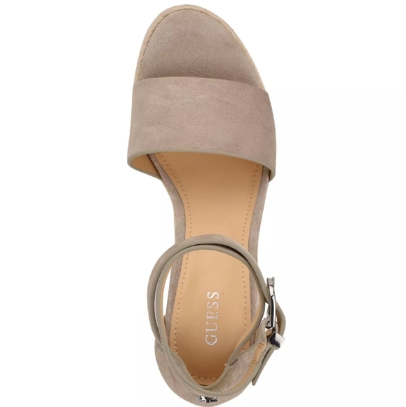 Guess Hidy Wedge Sandals Lighy Gray 8 - Picture 4 of 8